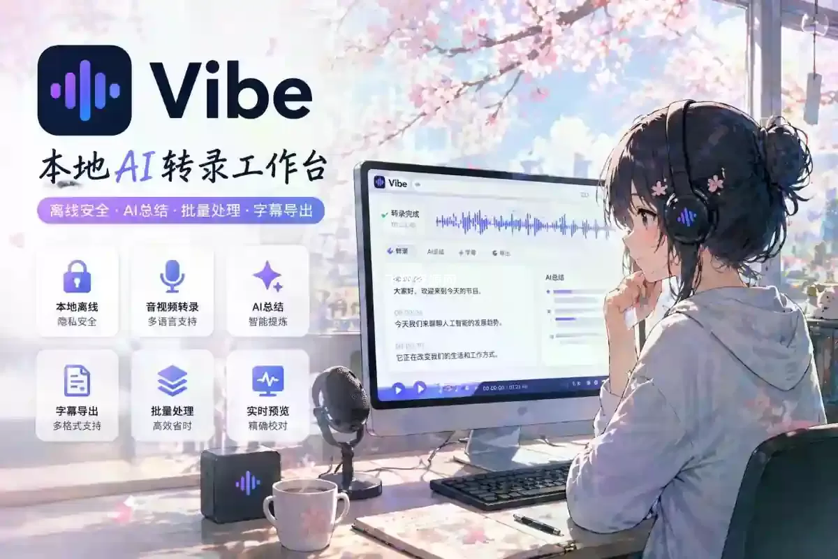 Vibe离线语音转录工作台