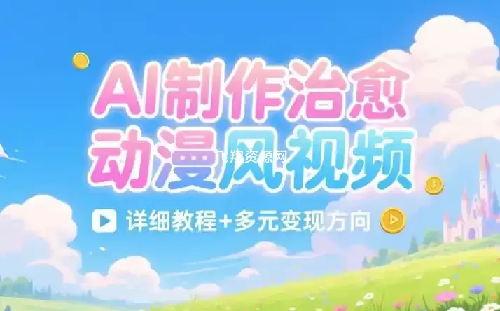 AI制作治愈动漫风视频，详细教程+多元变现方向